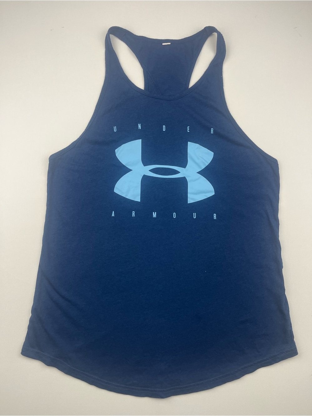 Under Armour Navy Tank with Light Blue Logo, small